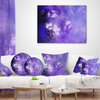 Blur Purple Sky with Stars Abstract Throw Pillow, 16"x16"