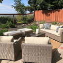 Hampton Outdoor Wicker 8-Piece Patio Set - Contemporary - Outdoor