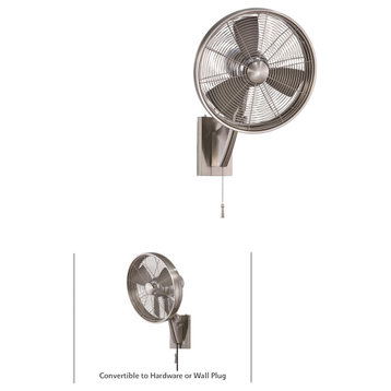 Minka Aire F307-BN Anywhere, 16" Oscillating Fan, Brushed Nickel