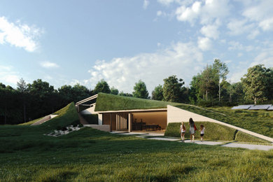Inspiration for a contemporary home design remodel in New York