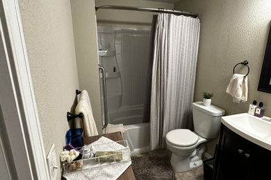 Example of a mid-sized trendy bathroom design in Seattle