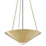 Hudson Valley Lighting - Heron 4 Light Pendant, Aged Brass Finish - Features: