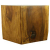 Haussmann Wood Cube Table 18 in SQ x 18 in High Hollow inside Oak Oil