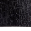 Leather Crocodile Placemats, Set of 6, Dark Brown and Black