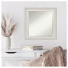 Trio White Wash Silver Beveled Wall Mirror - 24.5 x 24.5 in.