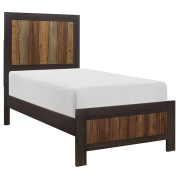 Lexicon Cooper 42.5 inches Modern Wood and MDF Board Twin Bed in Brown