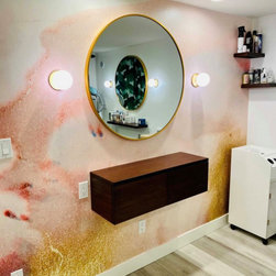 Chic Salon Accent Wall - Wallpaper