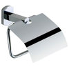 Polished Chrome Toilet Roll Holder With Cover