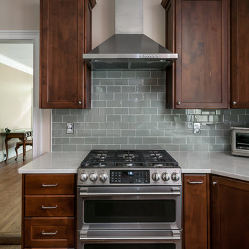 A warm family kitchen with plenty of space for homework and get-togethers:)