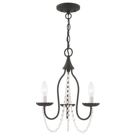 Livex Lighting Black 3-Light Mini Chandelier