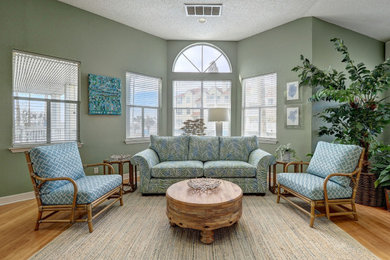 Living room - coastal living room idea in Austin