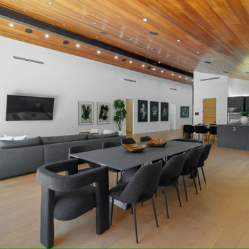 Dining Table Between the Living Zone and the Kitchen