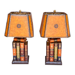 Leather Book Lamps - Lamps