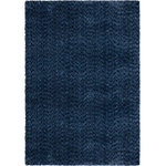 Palmetto Living by Orian - Palmetto Living by Orian Cotton Tail Solid Royal Area Rug, 5'3"x7'6" - Deep and dark, the Solid area rug in Royal feels like you're peering into the Pacific. In this lightly patterend floor covering, moody blues mingle to create intensity for your most striking rooms.