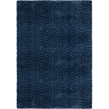 Palmetto Living by Orian Cotton Tail Solid Royal Area Rug, 6'7"x9'8"