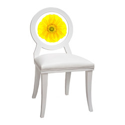 Yellow Poppy Floret - Dining Chairs