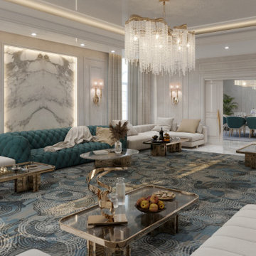 Luxury Penthouse Interior Design – Contemporary Arabic Elegance, Dubai