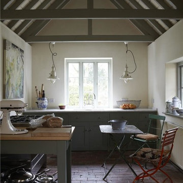 Kitchen in Pointing and Card Room Green