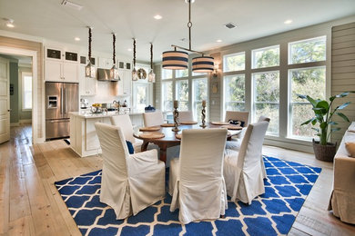 Beach style dining room photo in Miami