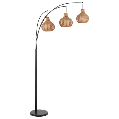 Lite Source LS-83538 Paige 3 Light 91" Tall Arc Floor Lamp - Black