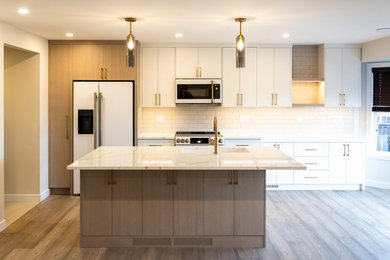 Kitchen - modern kitchen idea in Edmonton