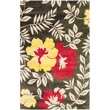 Safavieh Soho Soh838A Floral Rug, Brown/Multi, 7'6"x9'6"