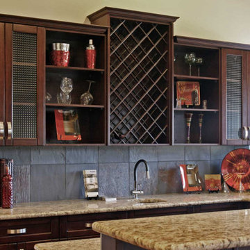 The large bar in Maple Stained Cappuccino cabinet