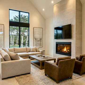 Transitional Living Room. Natural Elements.