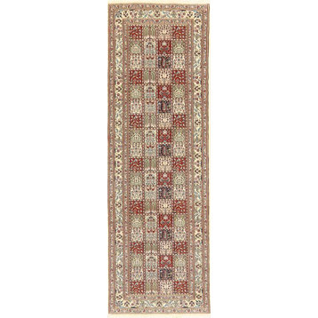 Persian Rug Moud 9'9"x3'3" Hand Knotted