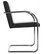 Halden Leather Cantilever Chair With Tubular Steel Frame, Black Leather