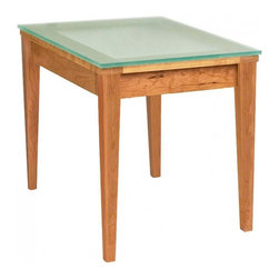 Classic Shaker Glass Top End Table - Side Tables And End Tables