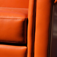 GDF Studio Canton Orange Leather Club Chair