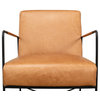 Xander Armchair Tan Leather Metal Frame Accent Chair
