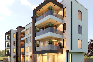 Inspiration for a modern exterior home remodel in Other