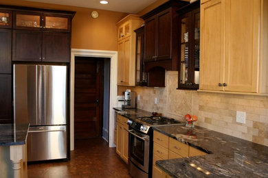 Example of a classic kitchen design in Other