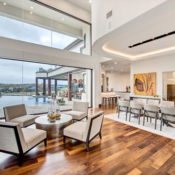 Contemporary overlooking Golf course