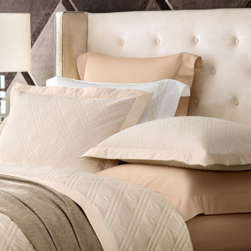 Decorative Pillowcase Orlean Ecru Ecru Standard/Queen