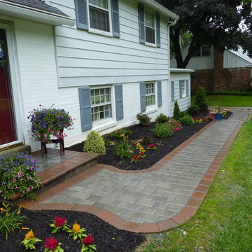 Paver Walk, Landing, and steps with Landscaping - Wayne, PA