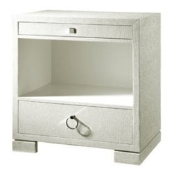 Frances 2-Drawer Side Table - White - Clayton Gray Home - Furniture