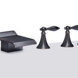Toulon Triple Handle Solid Brass Bathroom Sink Faucet - Bathroom Sink Faucets