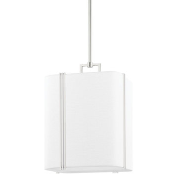 Hudson Valley Downing 1 Light Small Pendant, Polished Nickel