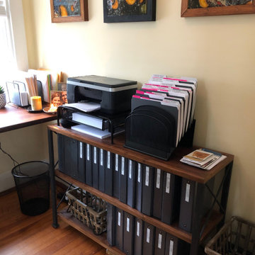 Small Home Office with Custom Cherry Desk