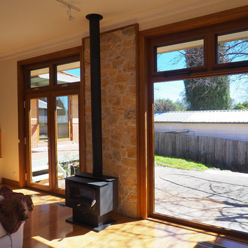 Timber-look uPVC Golden Oak Double Glazing