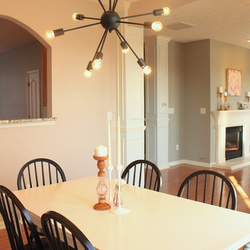 subtle touches of pink tie the spaces together