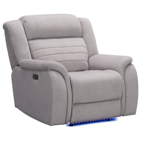 George Power Reclining Chair With Heat + Massage, Gray