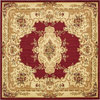 Traditional Royale 6' Square Wine Area Rug