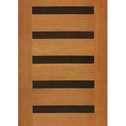 Contemporary Single Door, Horizontal Heavy Iron Inserts - Front Doors