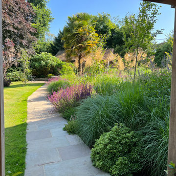 Beautiful paving and planting scheme