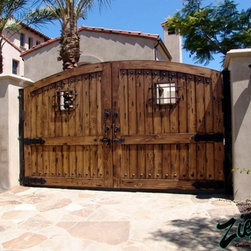 Old World Spanish Driveway Gate - Home Fencing And Gates