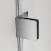 Milano 66" W x 72" H Hinged Frameless Tub Door, Brushed Nickel
